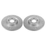 Power Stop 17-19 Audi A4 Rear Evolution Drilled & Slotted Rotors - Pair thumbnail 1