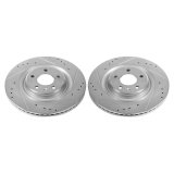 Power Stop 17-19 Audi A4 Rear Evolution Drilled & Slotted Rotors - Pair thumbnail 2