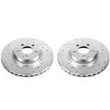 Power Stop 13-14 Mercedes-Benz C300 Front Evolution Drilled & Slotted Rotors - Pair thumbnail 1
