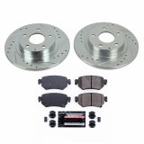 PowerStop Z23 Evolution Sport Brake Upgrade Kits for 2016-2021 6 - K8068 Rotors/Pads, Sport, Carbon Fiber Ceramic Pads, Iron Rotors, Zinc Plated, Cross-Drilled/Slotted, Rear, Mazda, Set thumbnail 1