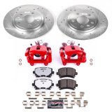 Power Stop 05-09 Audi A4 Rear Z26 Street Warrior Brake Kit w/Calipers thumbnail 1