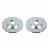 Power Stop 19-20 Mercedes-Benz CLS450 Rear Evolution Drilled & Slotted Rotors - Pair thumbnail 2