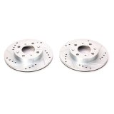 Power Stop 88-91 Honda CRX Front Evolution Drilled & Slotted Rotors - Pair thumbnail 1