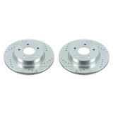 Power Stop 18-19 Nissan Leaf Rear Evolution Drilled & Slotted Rotors - Pair thumbnail 1