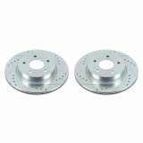 Power Stop 18-19 Nissan Leaf Rear Evolution Drilled & Slotted Rotors - Pair thumbnail 2