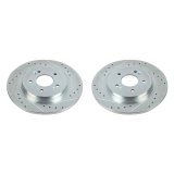 Power Stop 19-20 Hyundai Santa Fe Rear Evolution Drilled & Slotted Rotors - Pair thumbnail 1
