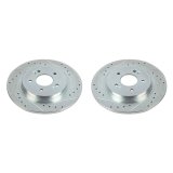 Power Stop 19-20 Hyundai Santa Fe Rear Evolution Drilled & Slotted Rotors - Pair thumbnail 2