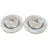 Power Stop 18-20 Kia Stinger Rear Evolution Drilled & Slotted Rotor - Pair thumbnail 1