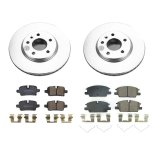 PowerStop Z17 Evolution Plus GEOMET Coated Brake Kits for 2022-2024 EQUINOX, TERRAIN, 2021-2022 MALIBU - CRK8799 Rotor and Pad Combos, Coated, Solid Surface Rotors, Ceramic Pads, Front and Rear, Chevrolet, GMC, Kit thumbnail 1