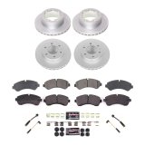 PowerStop Z23 Evolution Sport GEOMET Coated Brake Kits CRK8431 Rotor and Pad Combos, Coated, Solid Surface Rotors, Carbon Fiber Ceramic Pads, Rear, Freightliner, Mercedes-Benz, Kit thumbnail 2