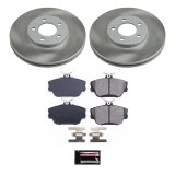 PowerStop Z17 Evolution Plus Semi-Coated Rotor Brake Kits SC1318 and Pad Combo, Semi-Coated, Front, Solid Surface Rotors, Ceramic Pads, Ford, Lincoln, Mercury, Kit thumbnail 1