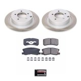 PowerStop Z17 Evolution Plus Semi-Coated Rotor Brake Kits SC1630 and Pad Combo, Semi-Coated, Rear, Solid Surface Rotors, Ceramic Pads, Chrysler, Dodge, Jeep, Mitsubishi, Kit thumbnail 1