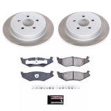 PowerStop Z17 Evolution Plus Semi-Coated Rotor Brake Kits SC1687 and Pad Combo, Semi-Coated, Rear, Solid Surface Rotors, 10.63 in. O.D., Ceramic Pads, Chrysler, Dodge, Plymouth, Kit thumbnail 1