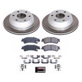 PowerStop Z17 Evolution Plus Semi-Coated Rotor Brake Kits SC2018 and Pad Combo, Semi-Coated, Rear, Solid Surface Rotors, 12.76 in. O.D., Ceramic Pads, Chevrolet, GMC, Kit thumbnail 1