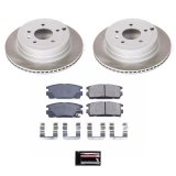 PowerStop Z17 Evolution Plus Semi-Coated Rotor Brake Kits SC2092 and Pad Combo, Semi-Coated, Rear, Solid Surface Rotors, Ceramic Pads, Chevrolet, Pontiac, Saturn, Suzuki, Kit thumbnail 1