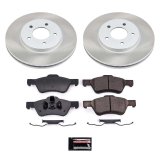 PowerStop Z17 Evolution Plus Semi-Coated Rotor Brake Kits for 2008-2010 ESCAPE, MARINER, TRIBUTE - SC4581 and Pad Combo, Semi-Coated, Front, Solid Surface Rotors, 11.92 in. O.D., Ceramic Pads, Ford, Mazda, Mercury, Kit thumbnail 1