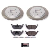 PowerStop Z17 Evolution Plus Semi-Coated Rotor Brake Kits for 2005-2008 ESCAPE, MARINER, TRIBUTE - SC4585 and Pad Combo, Semi-Coated, Rear, Solid Surface Rotors, Ceramic Pads, Ford, Mazda, Mercury, Kit thumbnail 1