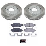 PowerStop Z17 Evolution Plus Semi-Coated Rotor Brake Kits SC4602 and Pad Combo, Semi-Coated, Front, Solid Surface Rotors, Ceramic Pads, Buick, Chevrolet, Pontiac, Saturn, Kit thumbnail 1