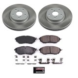 PowerStop Z17 Evolution Plus Semi-Coated Rotor Brake Kits SC4603 and Pad Combo, Semi-Coated, Front, Solid Surface Rotors, 12.40 in. O.D., Ceramic Pads, Subaru, Kit thumbnail 1