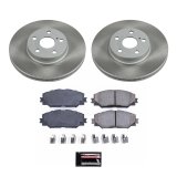 PowerStop Z17 Evolution Plus Semi-Coated Rotor Brake Kits SC4669 and Pad Combo, Semi-Coated, Front, Solid Surface Rotors, 10.83 in. O.D., Ceramic Pads, Pontiac, Scion, Toyota, Kit thumbnail 1