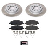 PowerStop Z17 Evolution Plus Semi-Coated Rotor Brake Kits for 2013-2016 DART - SC6371 and Pad Combo, Semi-Coated, Rear, Solid Surface Rotors, 10.39 in. O.D., Ceramic Pads, Dodge, Kit thumbnail 1