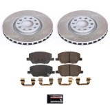 PowerStop Z17 Evolution Plus Semi-Coated Rotor Brake Kits for 2016-2021 500X, 2017-2022 COMPASS, 2015-2023 RENEGADE - SC7299 and Pad Combo, Semi-Coated, Front, Solid Surface Rotors, 12.01 in. O.D., Ceramic Pads, Fiat, Jeep, Kit thumbnail 1