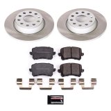PowerStop Z17 Evolution Plus Semi-Coated Rotor Brake Kits for 2015 Q3 QUATTRO, Q3, 2009-2017 CC - SC7324 and Pad Combo, Semi-Coated, Rear, Solid Surface Rotors, 11.10 in. O.D., Ceramic Pads, Audi, Volkswagen, Kit thumbnail 1