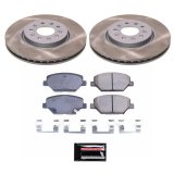 PowerStop Z17 Evolution Plus Semi-Coated Rotor Brake Kits SC7661 and Pad Combo, Semi-Coated, Front, Solid Surface Rotors, 12.65 in. O.D., Ceramic Pads, Buick, Chevrolet, GMC, Kit thumbnail 1