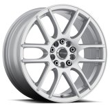 Raceline 141S Mystique 17x7.5in / 5x100/5x114.3 BP / 40mm Offset / 72.62mm Bore - Gloss Silver Wheel thumbnail 2