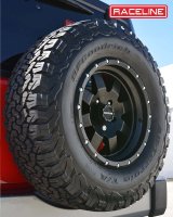 Raceline 935B Defender 16x8in / 8x165.1 BP / 0mm Offset / 130.81mm Bore - Satin Black Wheel thumbnail 3