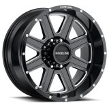 Raceline 940M Hostage 20x10in / 6x139.7 BP / -19mm Offset / 106.1mm Bore - Black & Milled Wheel thumbnail 1