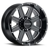 Raceline 940M Hostage 16x8in / 6x139.7 BP / 0mm Offset / 106.1mm Bore - Black & Milled Wheel thumbnail 2
