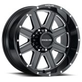 Raceline 940M Hostage 16x8in / 6x139.7 BP / 0mm Offset / 106.1mm Bore - Black & Milled Wheel thumbnail 3
