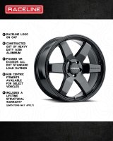 Raceline 942B Addict 18x8in / 6x139.7 BP / 35mm Offset / 106.1mm Bore - Gloss Black Wheel thumbnail 6