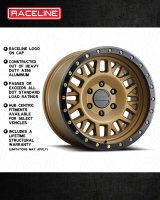 Raceline 951BZ Ryno 17x9in / 6x139.7 BP / -12mm Offset / 106.1mm Bore - Bronze Wheel thumbnail 5