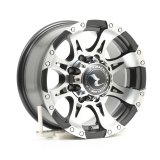 Raceline 982 Raptor 16x8in / 8x165.1 BP / 0mm Offset / 130.81mm Bore - Black & Machined Wheel thumbnail 2