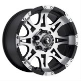 Raceline 982 Raptor 18x9in / 8x165.1 BP / 20mm Offset / 125.2mm Bore - Black & Machined Wheel thumbnail 1