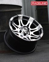 Raceline 982 Raptor 18x9in / 8x165.1 BP / 20mm Offset / 125.2mm Bore - Black & Machined Wheel thumbnail 4