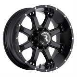 Raceline 991B Assault 16x8in / 8x165.1 BP / 0mm Offset / 125.2mm Bore - Satin Black Wheel thumbnail 1