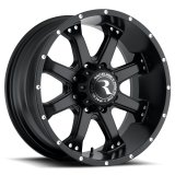 Raceline 991B Assault 16x8in / 8x165.1 BP / 0mm Offset / 125.2mm Bore - Satin Black Wheel thumbnail 2