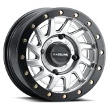 Raceline A12SB Squad 15x7in/4x156 BP/10mm Offset/132.5mm Bore - Silver & Black Ring Beadlock Wheel thumbnail 3