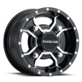 Raceline A77 Mamba 15x7in / 4x137 BP / 10mm Offset / 110.2mm Bore - Black & Machined Wheel thumbnail 2
