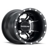 Raceline A77 Mamba 15x7in / 4x137 BP / 10mm Offset / 110.2mm Bore - Black & Machined Wheel thumbnail 3
