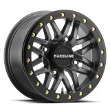 Raceline A91G Ryno 15x7in/4x137 BP/10mm Offset/110.18mm Bore - Gunmetal & Black Ring Beadlock Wheel thumbnail 2