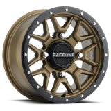 Raceline A94BZ Krank 14x7in / 4x137 BP / 10mm Offset / 110.18mm Bore - Bronze & Black Lip Wheel thumbnail 1