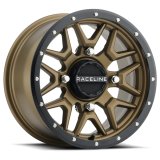 Raceline A94BZ Krank 14x7in / 4x137 BP / 10mm Offset / 110.18mm Bore - Bronze & Black Lip Wheel thumbnail 2