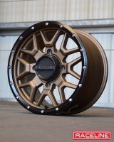 Raceline A94BZ Krank 14x7in / 4x137 BP / 10mm Offset / 110.18mm Bore - Bronze & Black Lip Wheel thumbnail 3