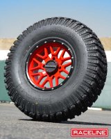 Raceline A94R Krank 14x7in / 4x137 BP / 10mm Offset / 110.18mm Bore - Red & Black Lip Wheel thumbnail 8