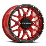 Raceline A94R Krank 14x7in / 4x110 BP / 10mm Offset / 83.8mm Bore - Red & Black Lip Wheel thumbnail 2