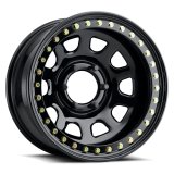 Raceline RT51 Daytona Rock 17x8in/8x165.1 BP/-25mm Offset/130.81mm Bore - Gloss Black Beadlock Wheel thumbnail 1